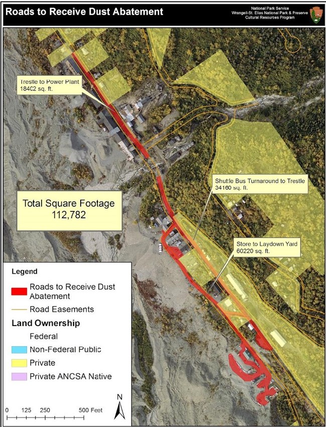 Map of Roads to Receive Dust Abatement