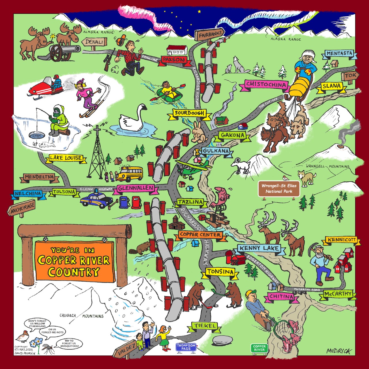 Brochures, Maps, Newspaper & Passport Stamp - Wrangell - St Elias