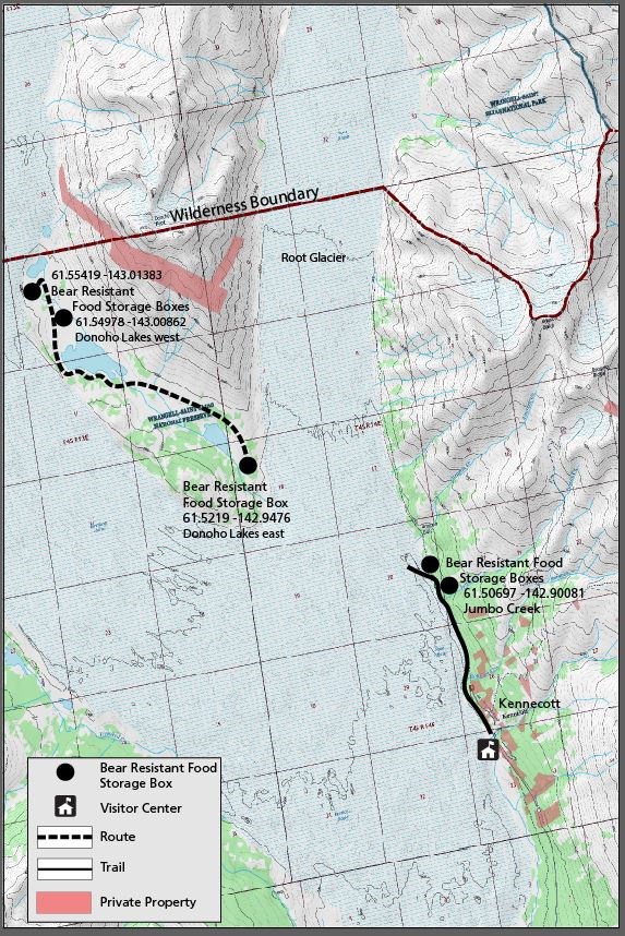 Bear Resistant Food Storage Box Locations