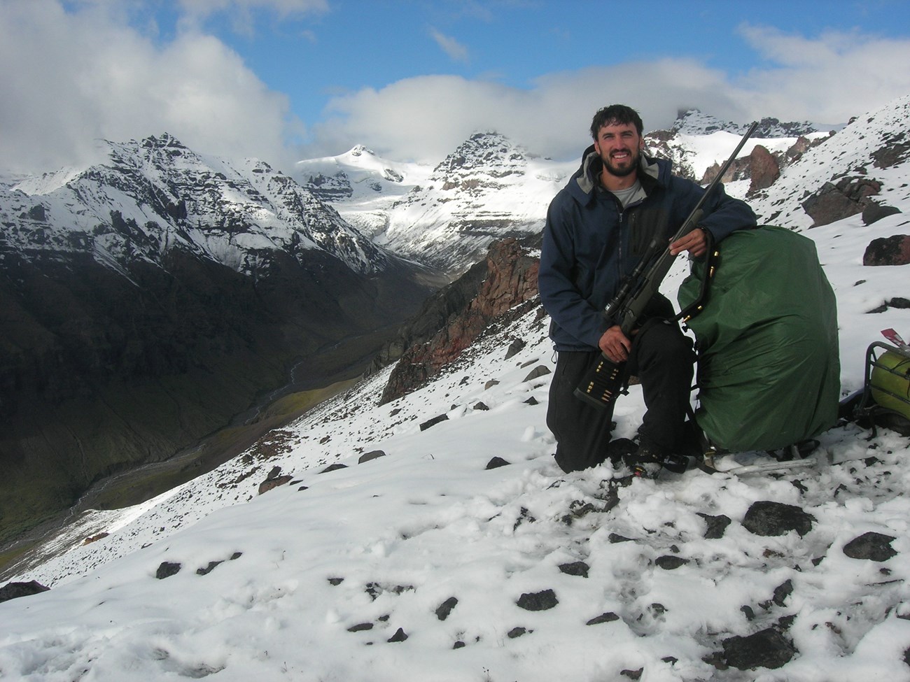 sheep hunter in the mountains