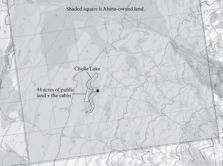 Chelle Lake Cabin map