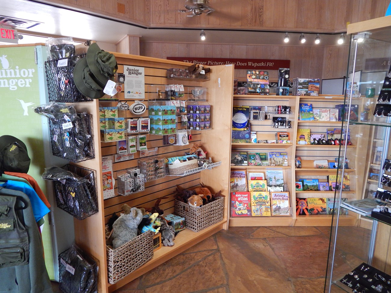 Merchandise in the WNPA park store.