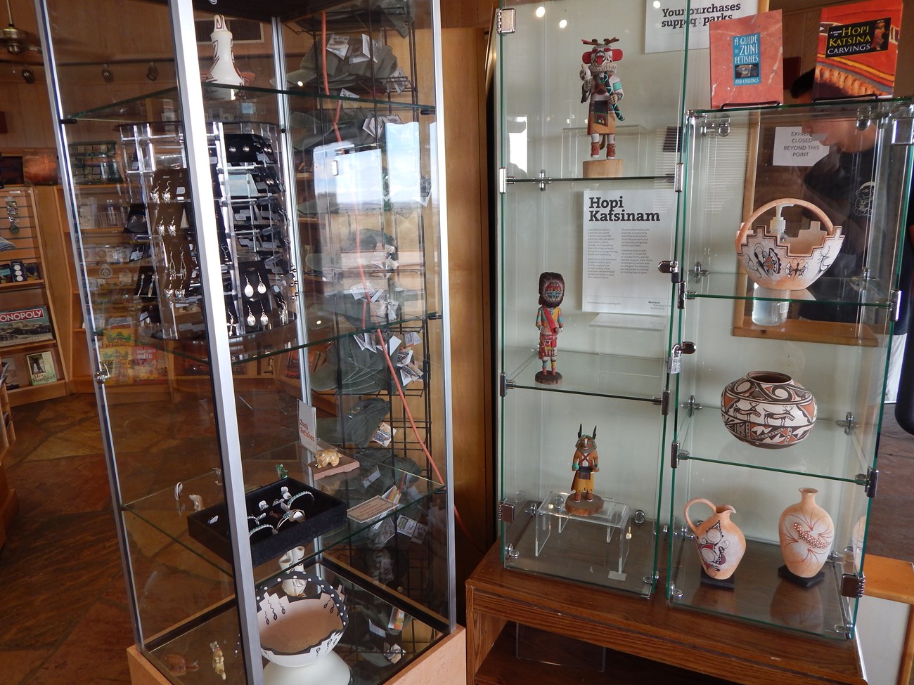 Merchandise in the WNPA park store.