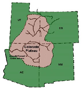 Map of Colorado Plateau