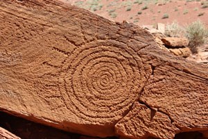Petroglyph on the Crack in Rock hike