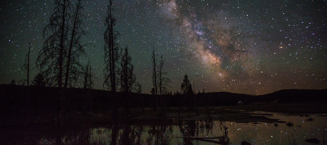 Milky way over Firehole Lake Drive