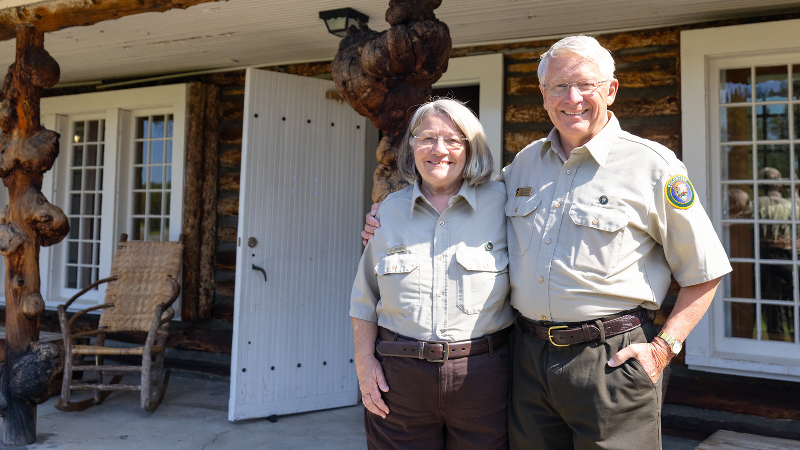 Two volunteers at Museum of the National Park Ranger