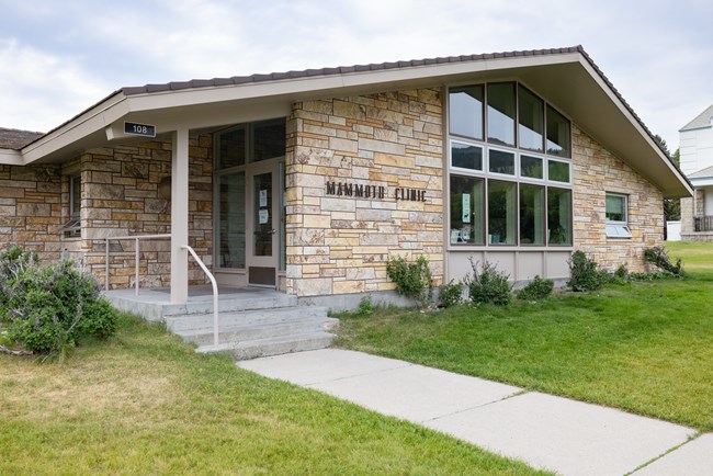 Mammoth Hot Springs Clinic stone building