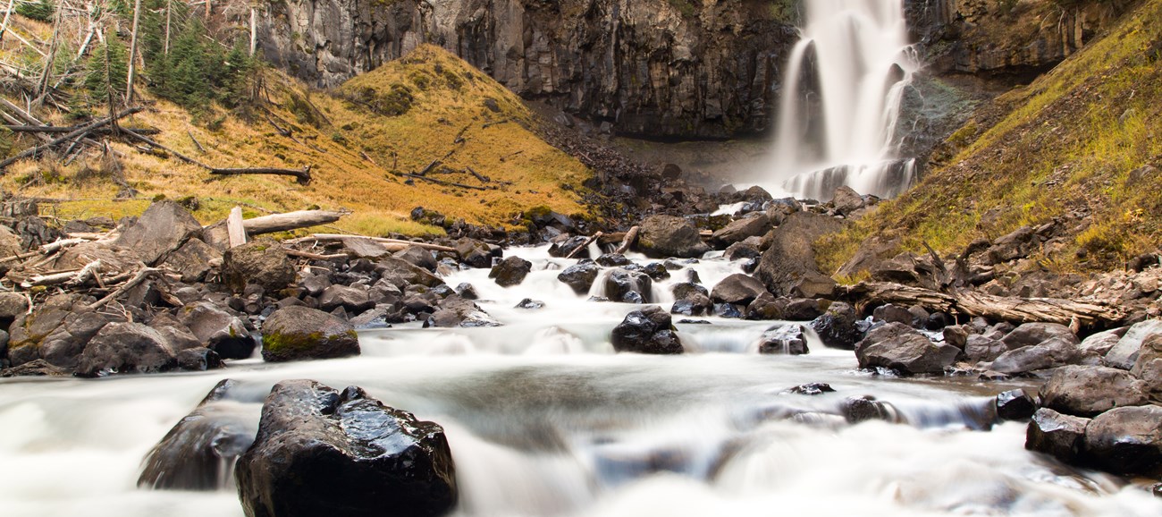 The bottom of Osprey Falls on the Gardner River.