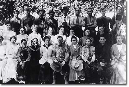 Black & white historic photo of early park employees.