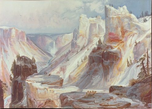 Grand Canyon of the Yellowstone by Thomas Moran (chromolithograph).