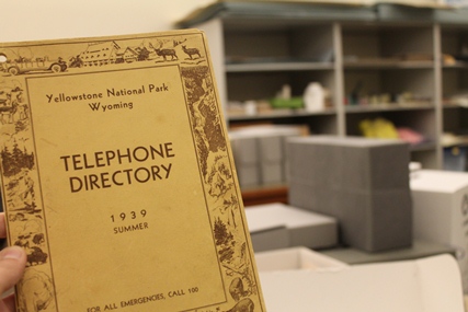An historic telephone directory, part of the park's publications series, found during processing, September 2014.