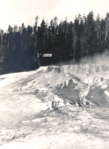 Punch Bowl geyser, circa 1900. Photo: #YELL 194218