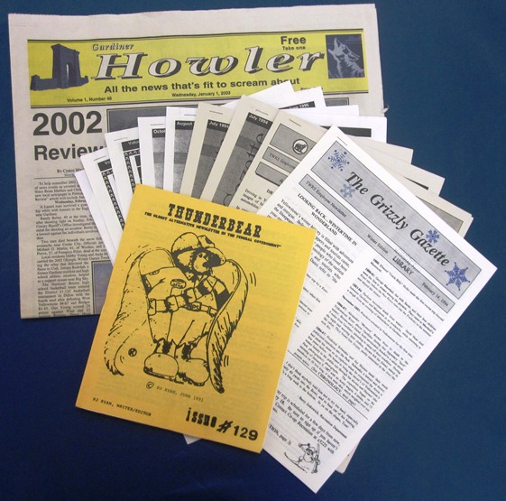 Newspapers and newsletters collected by the Yellowstone Research Library, 2013. Newspapers and newsletters collected by the Yellowstone Research Library, 2013.