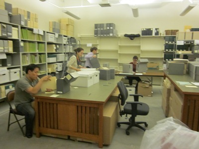 Day two, archives processing blitz, September 2014.