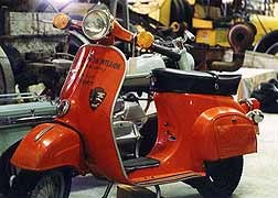 (YELL 106381) Vespa scooter in the museum collection.