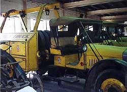 (YELL 106383) 1927 Model 51 service truck with PTO winch in the park's museum collection.