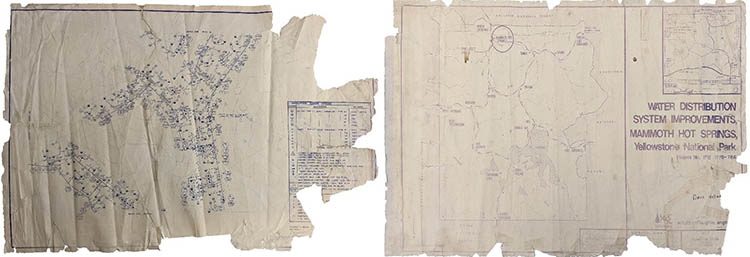 Preserving damaged maps Encapsulating damaged maps in Mylar for preservation