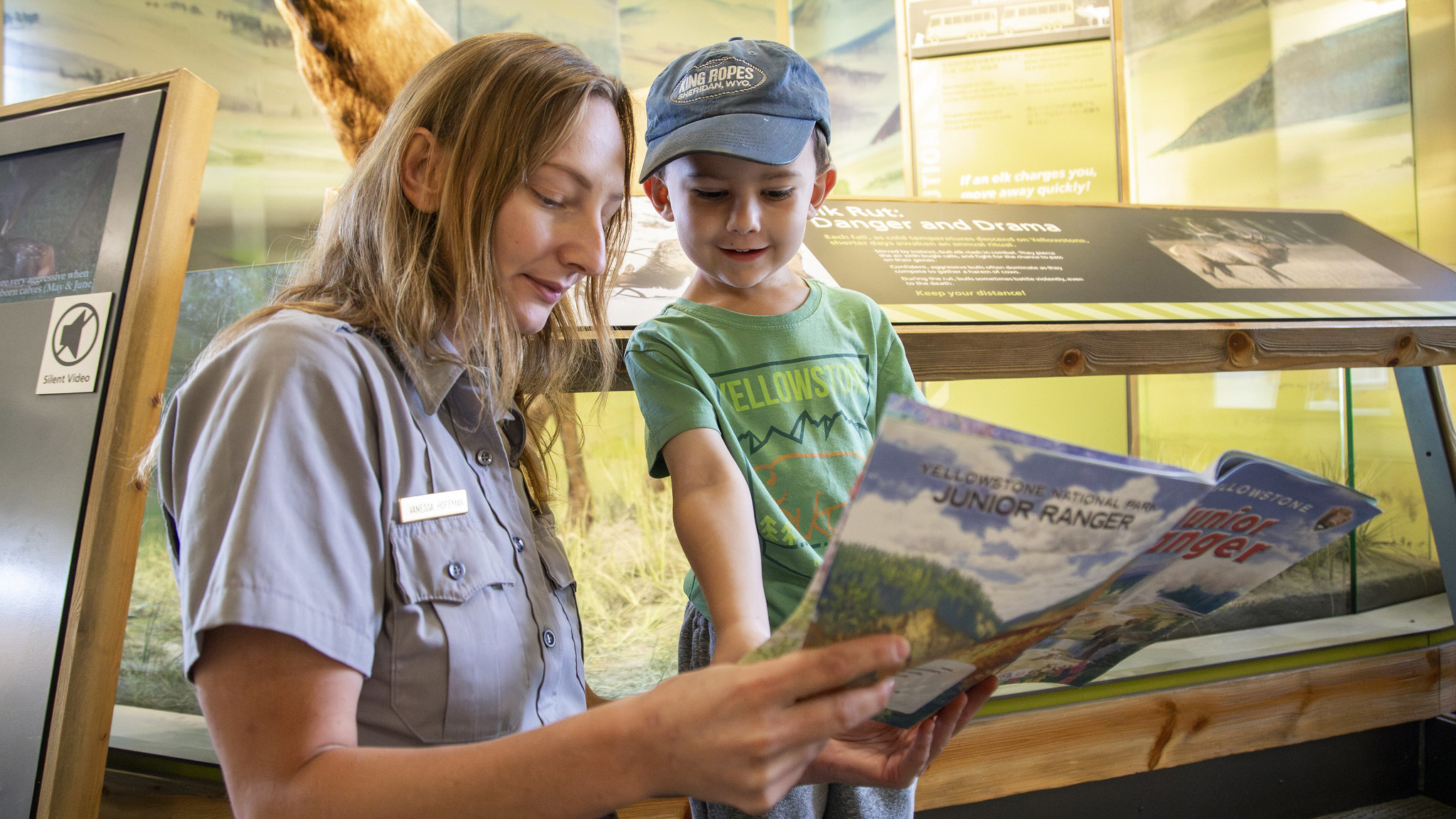 Ranger swearing in a new Junior Ranger