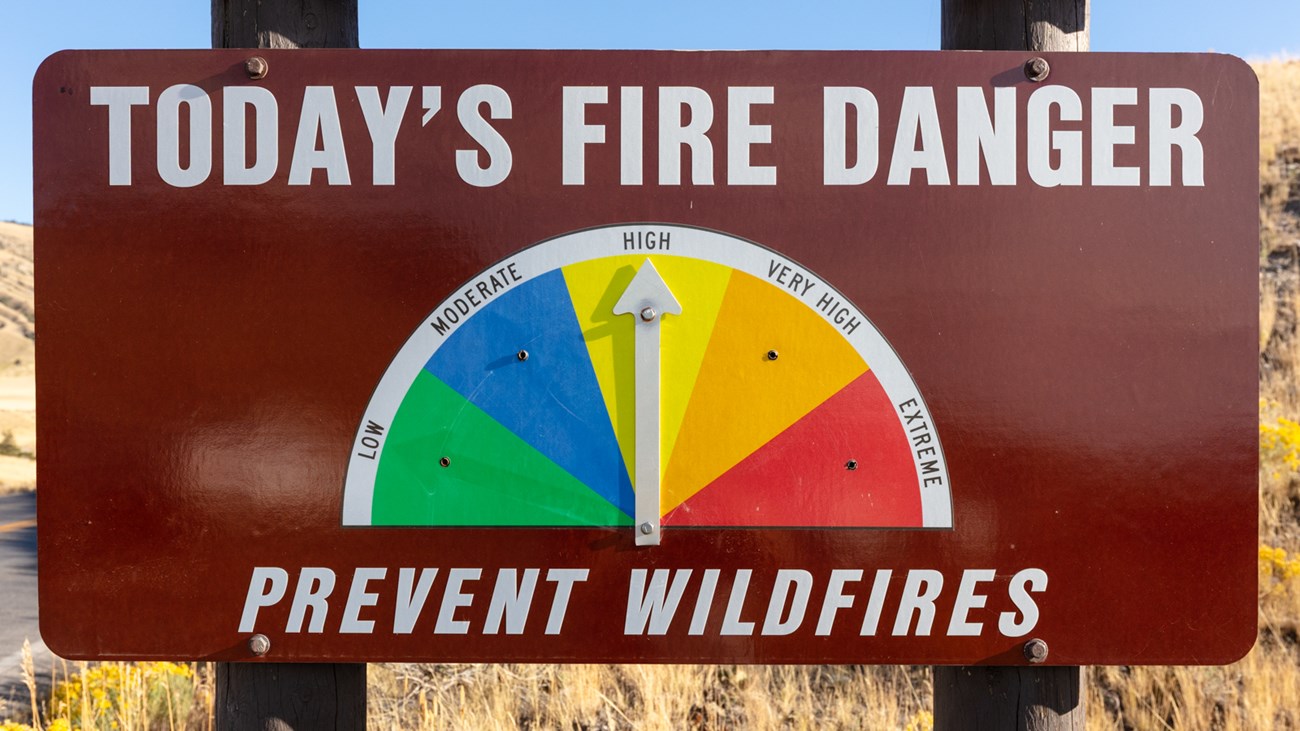 Chart showing the current fire danger to be high.