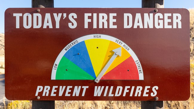 Chart showing the current fire danger to be very high.