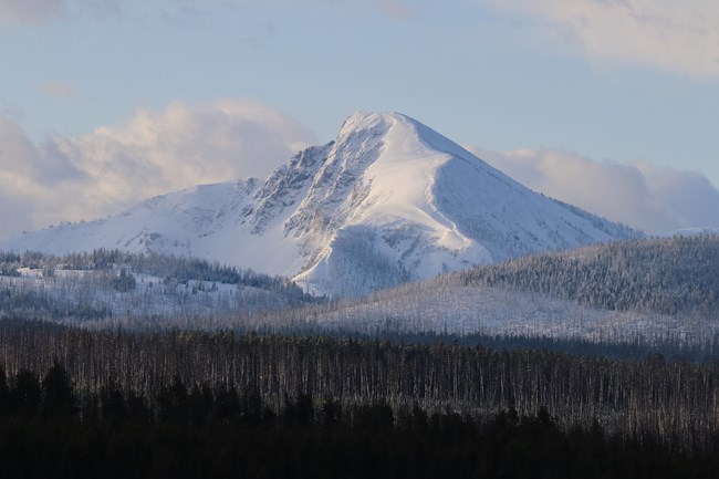 Fresh snow on First People's Mountain in July
