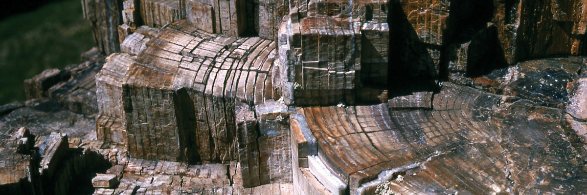 Colorful rock with rings