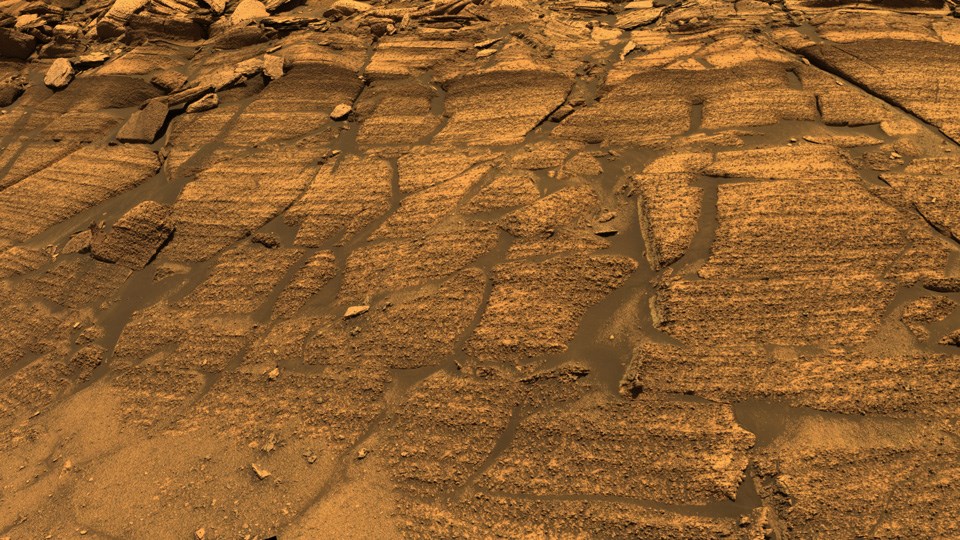 Mars' Burns Cliff view of rock layers. Mars' Burns Cliff view of rock layers.