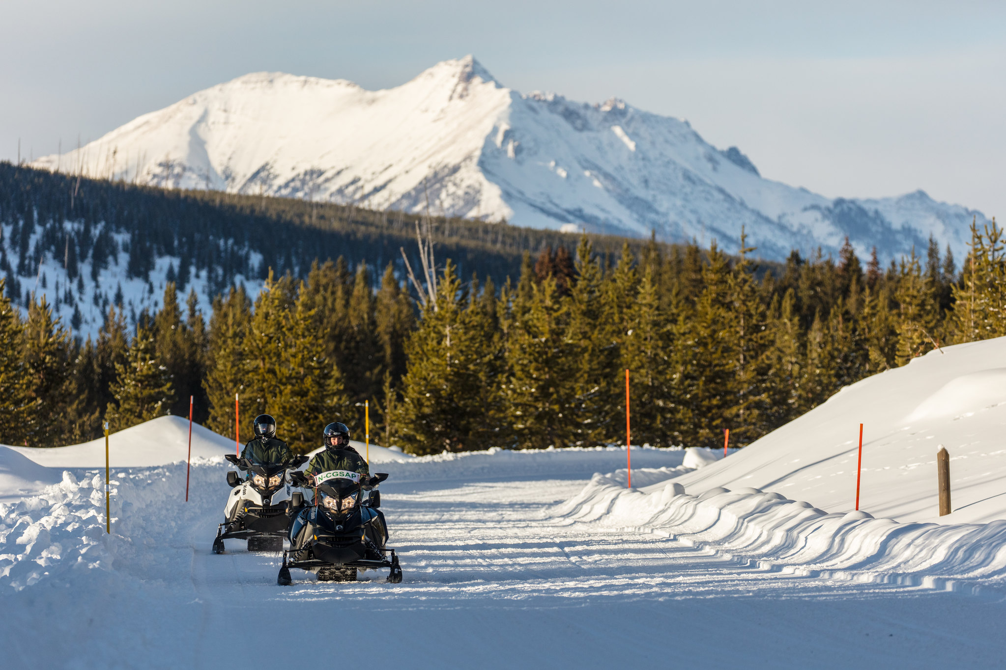 31427858964_cf6a27bafe_k Snowmobilers with Electric Peak Backdrop