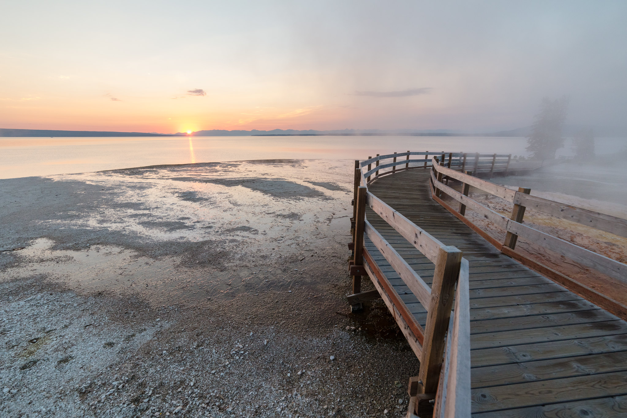 36920878036_093318eec0_k Steamy boardwalk at West Thumb Geyser Basin