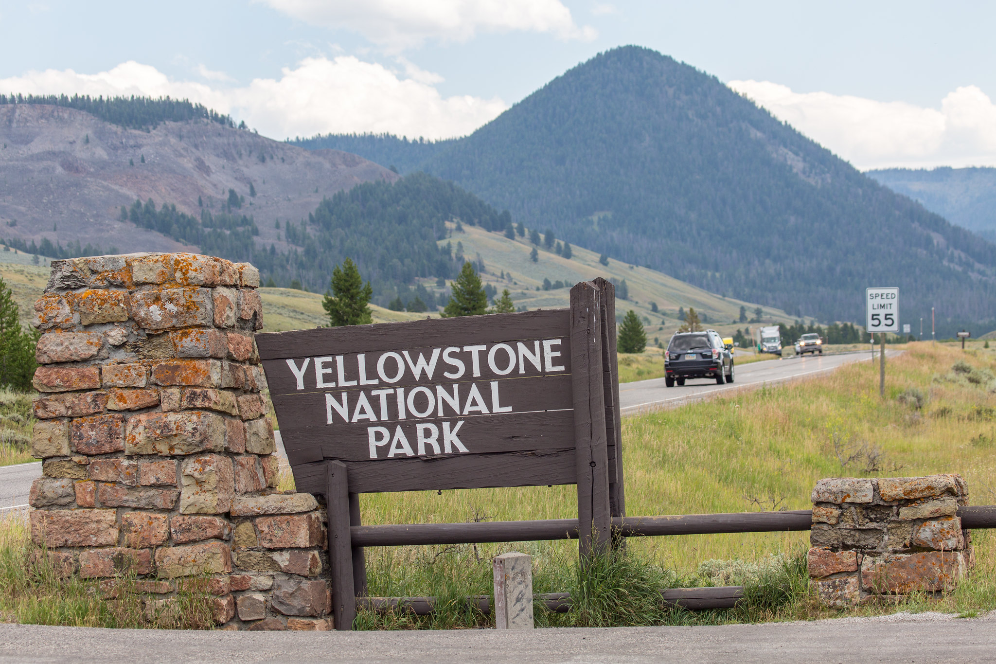 Yellowstone Entrance on Highway 191