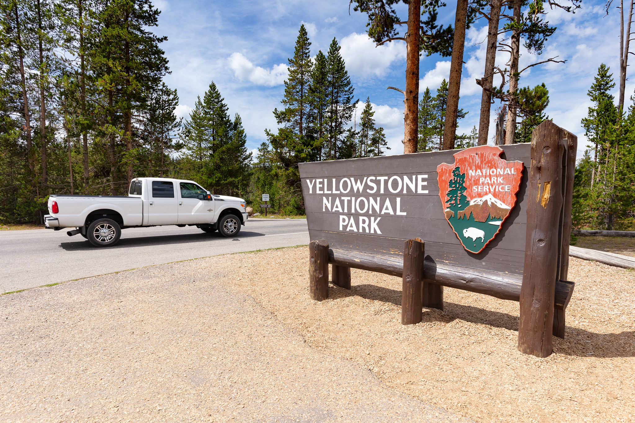 South Entrance Yellowstone park sign