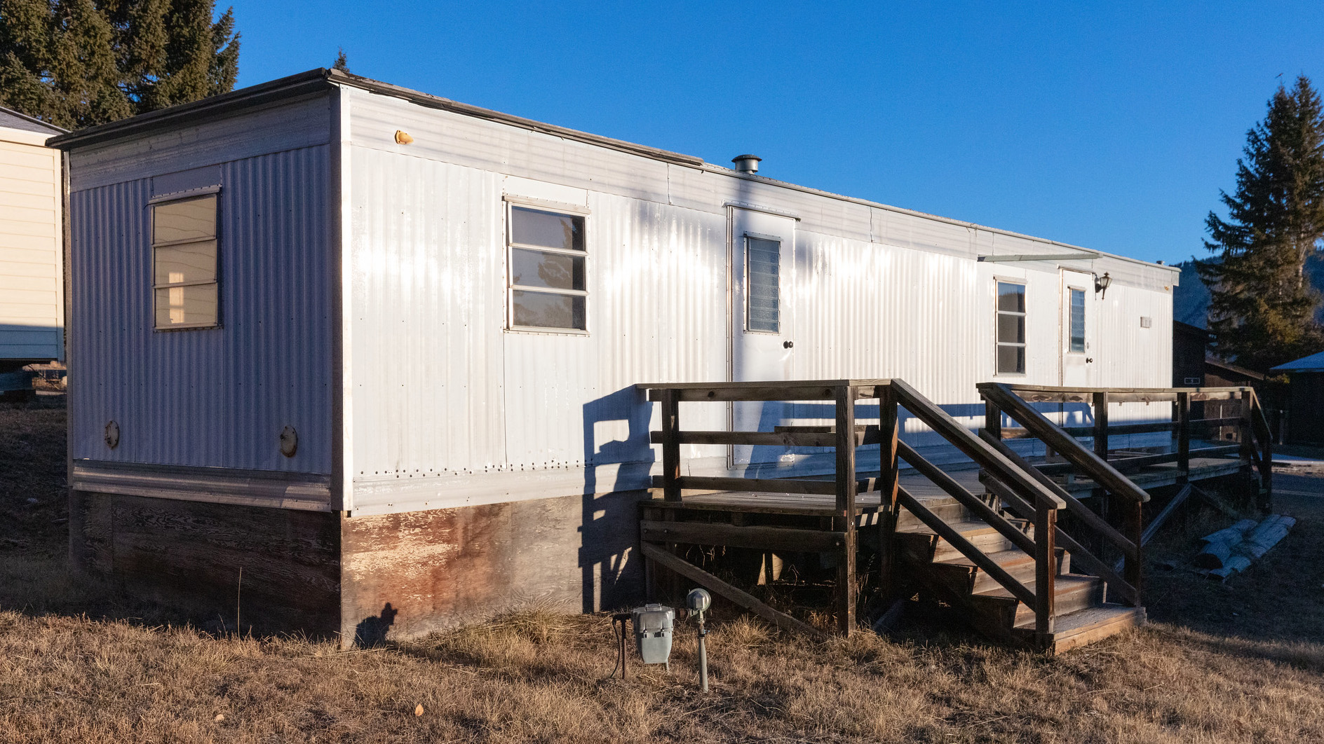 Yellowstone National Park Current seasonal employee housing trailer Yellowstone National Park Current seasonal employee housing trailer in poor condition
