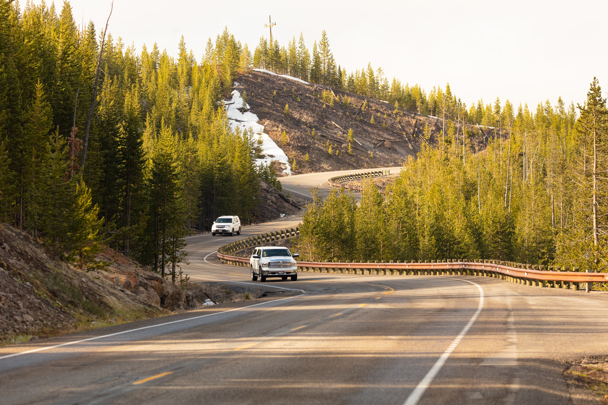 Grand Loop Road headed northbound from Madison Junction