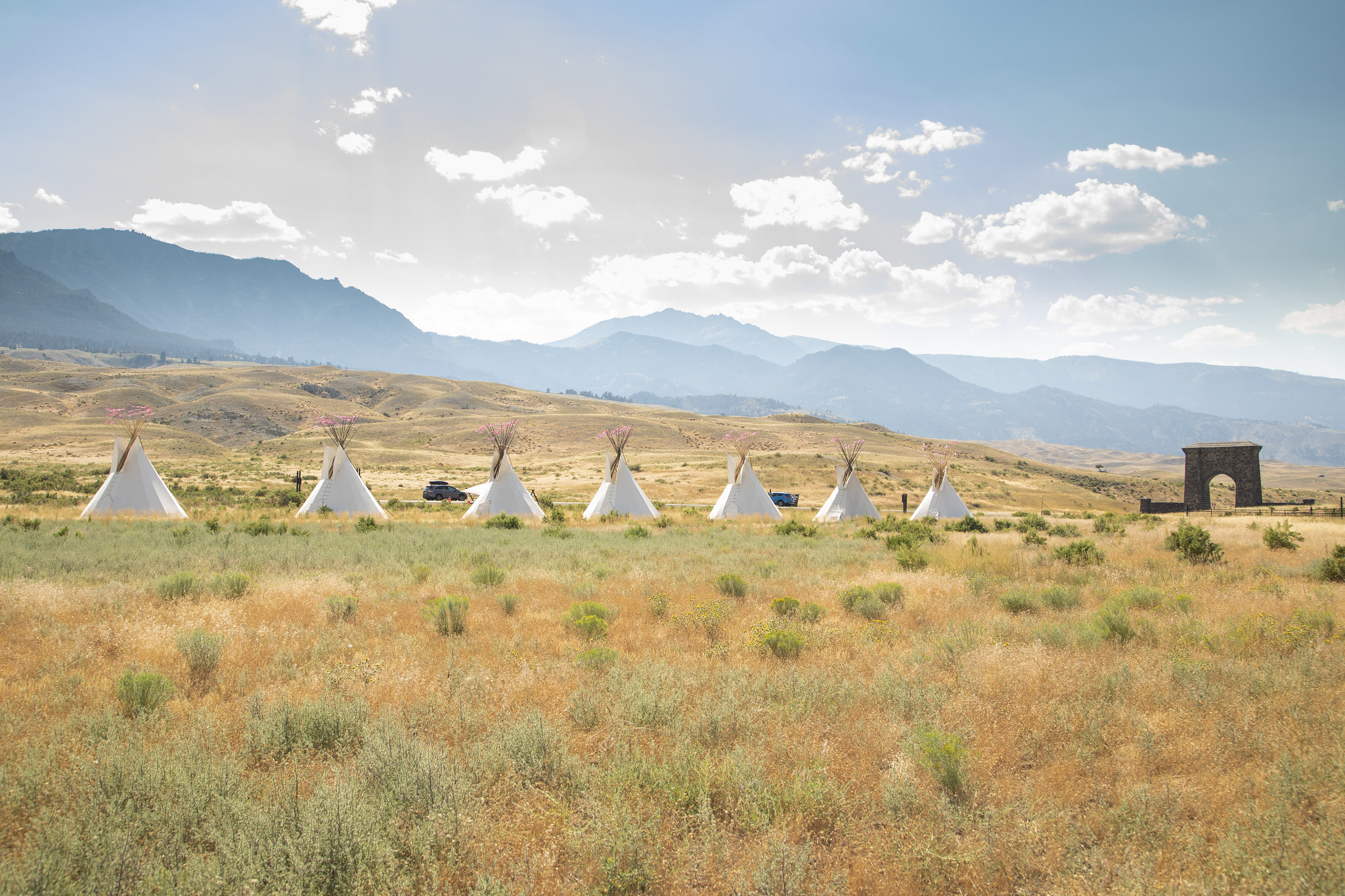 Yellowstone Revealed teepees at North Entrance