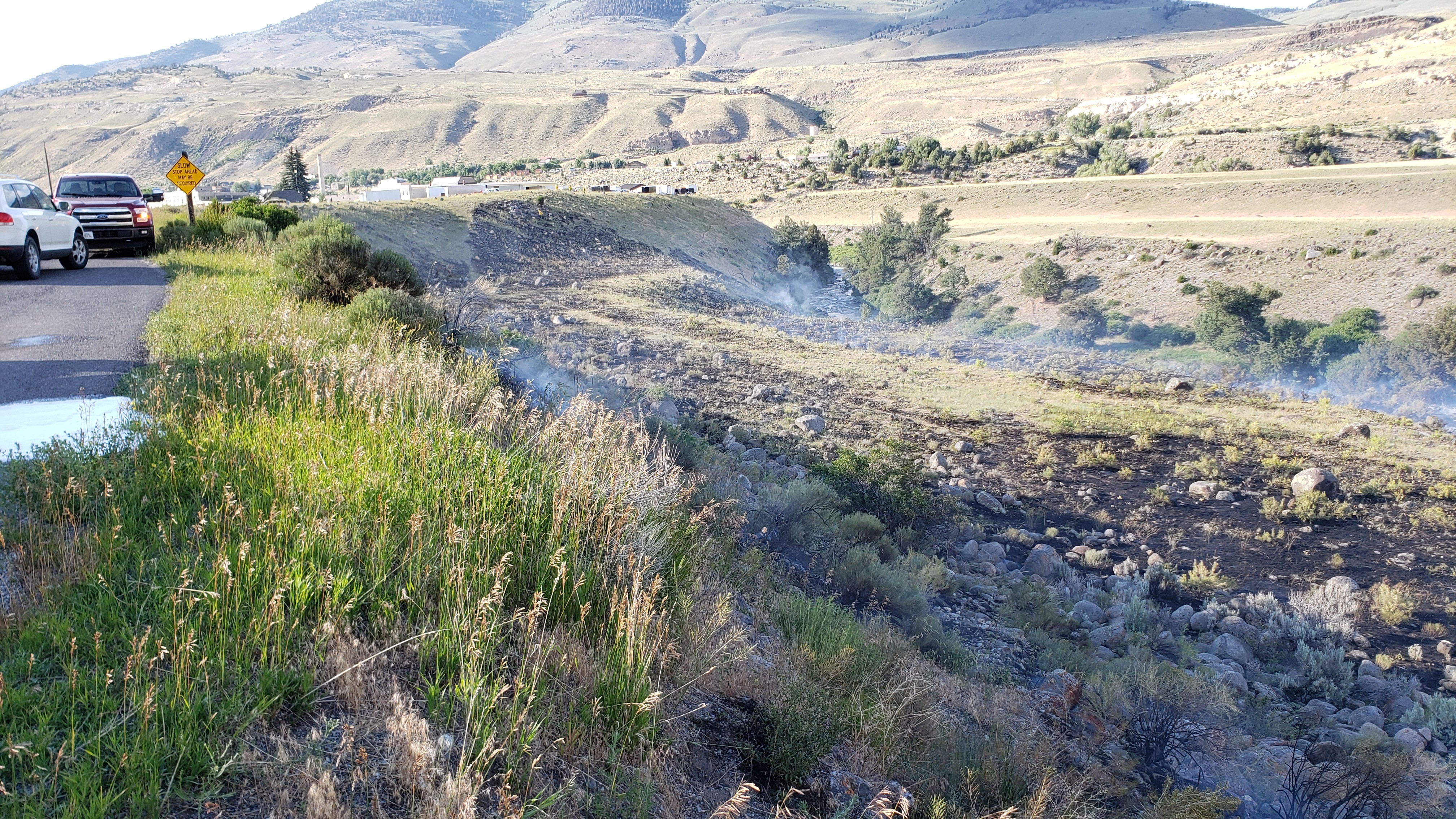 N Entrance fire main2 Fire near North Entrance