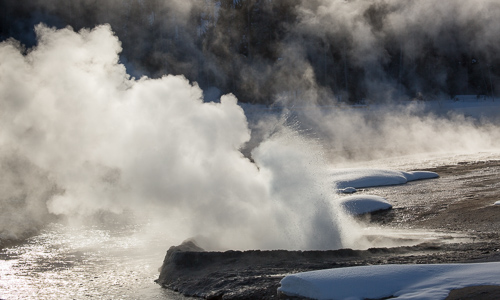 Sound Library Cliff Geyser Yellowstone National Park (U.S. National