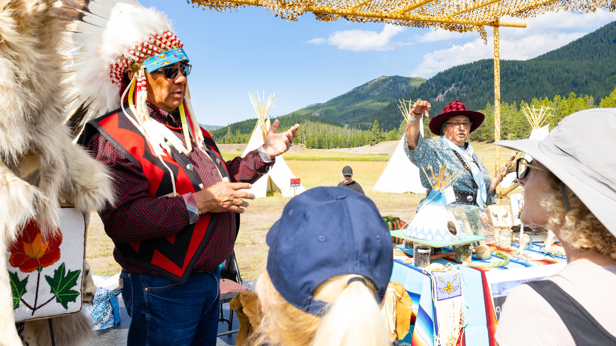 Blackfeet cultural ambassadors during Yellowstone Revealed