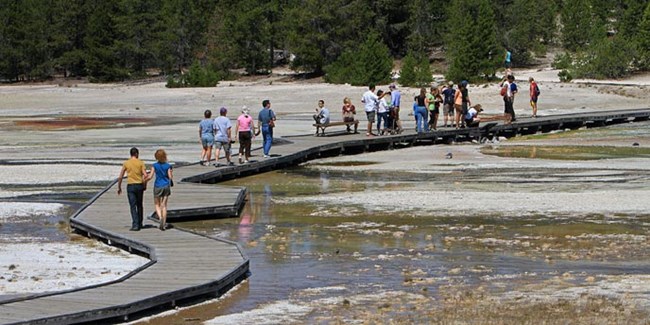 Image result for yellowstone  walkways