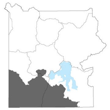 Fish Overview Map - Southwest Yellowstone map with southwest highlighted