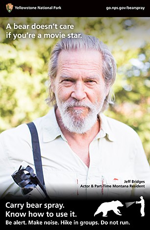 Bear spray poster with Jeff Bridges