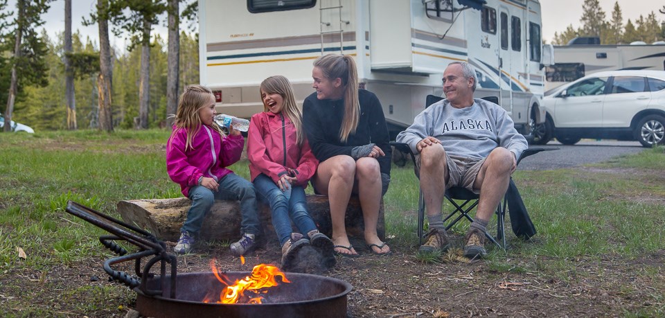 Family Camping in Norris Campground