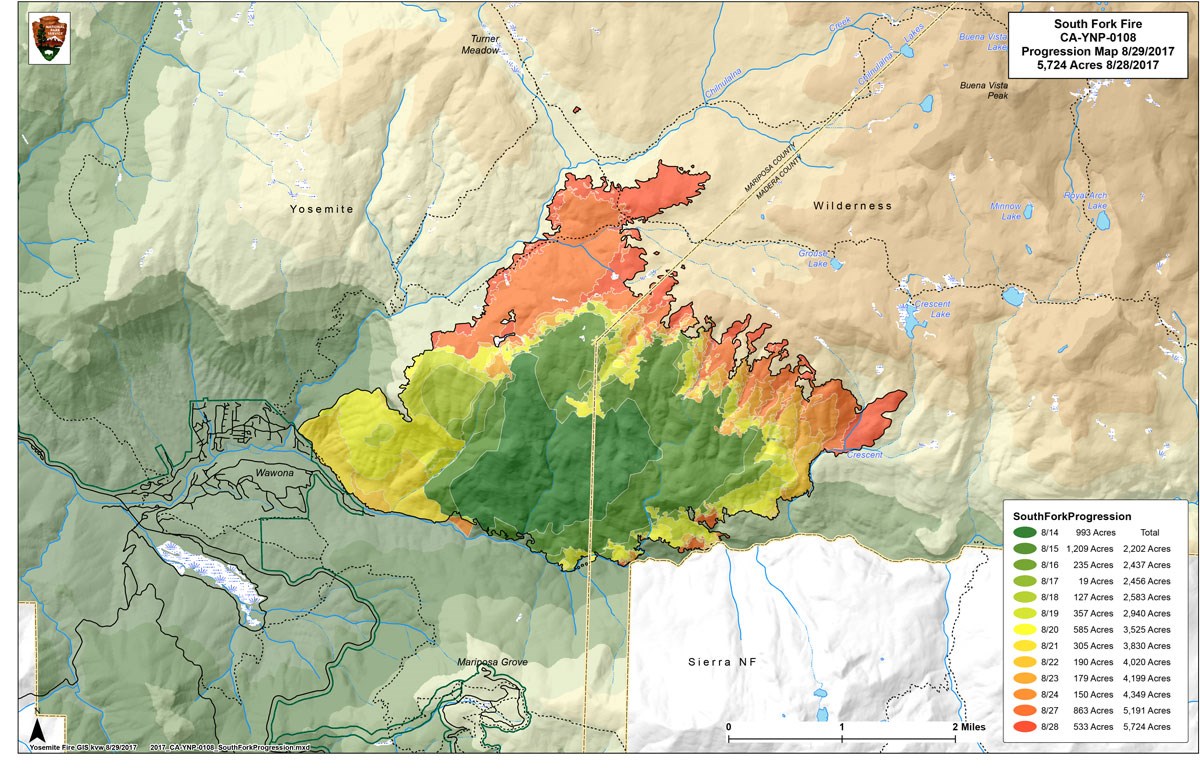 South Fork Fire Progression Aug 29, 2017 South Fork Fire Progression Aug 29, 2017