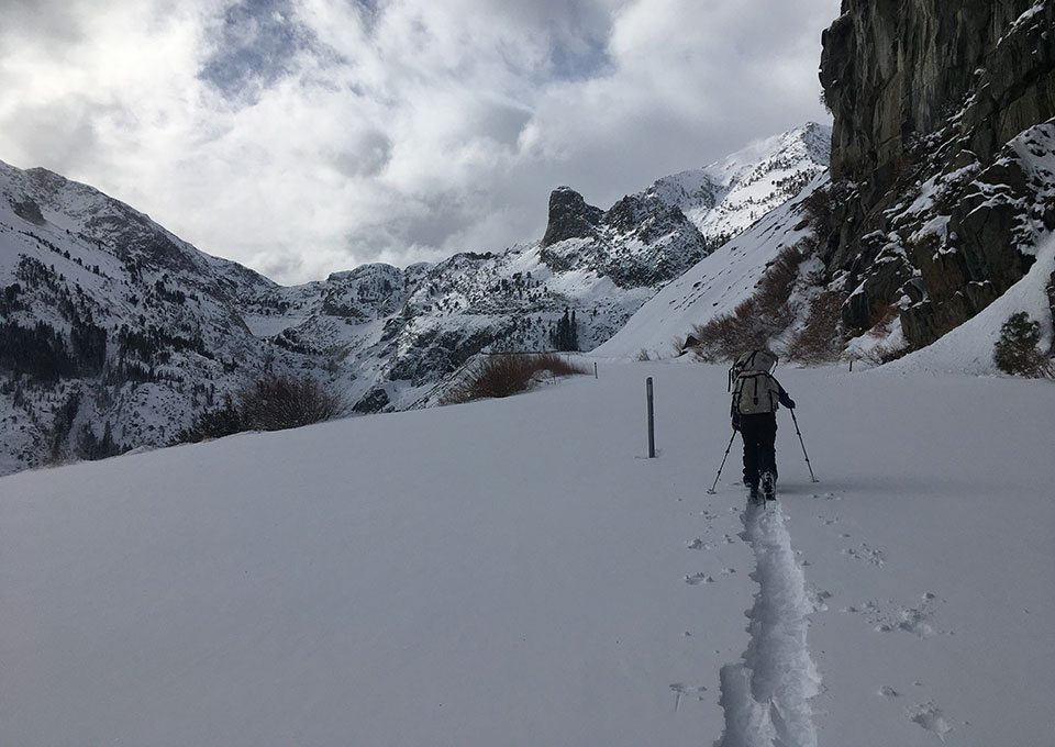 Breaking trail up to Tioga Pass to start the 2023 winter season