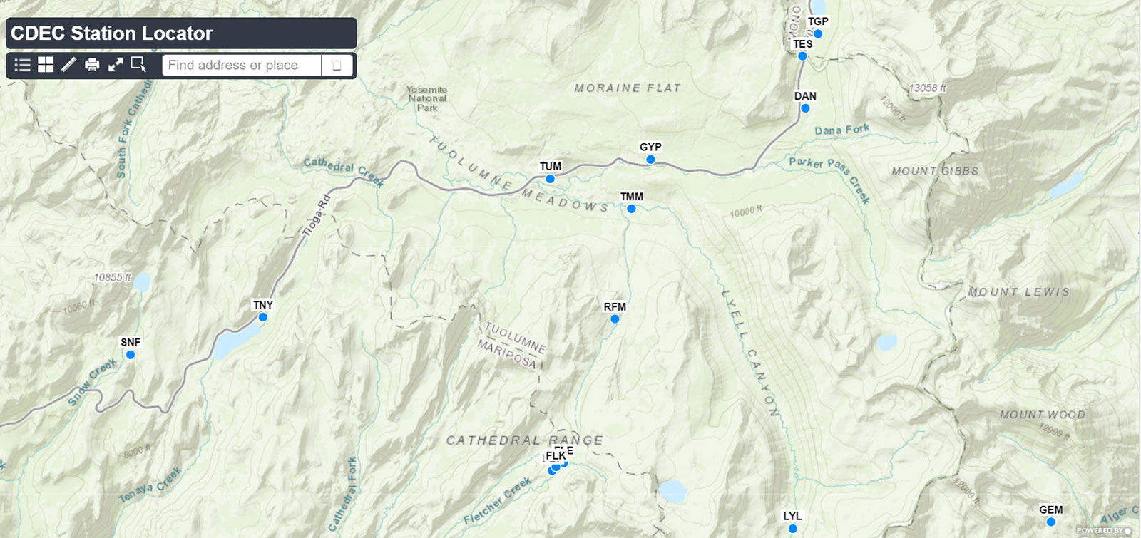 CDEC Tuolumne Snow Survey Courses. CDEC Tuolumne Snow Survey Courses.