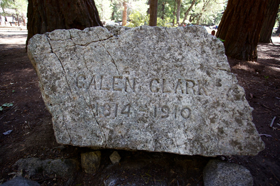 Galen Clark selected his own headstone and had his name carved into it before he died. Galen Clark selected his own headstone and had his name carved into it before he died.