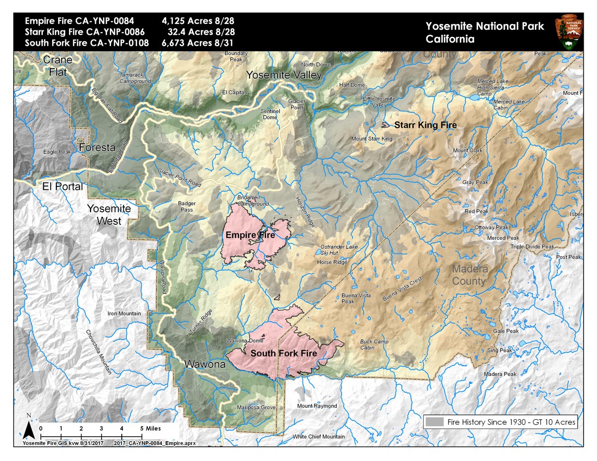 Yosemite Fires September 1, 2017 Yosemite Fires September 1, 2017