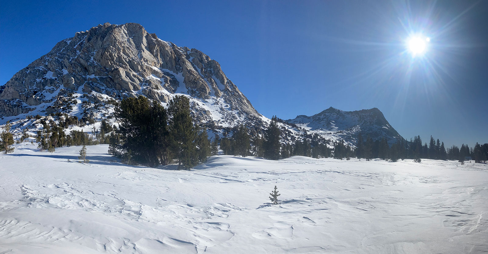 Fletcher and Vogelsang Peaks on January 29, 2025. Fletcher and Vogelsang Peaks on January 29, 2025.