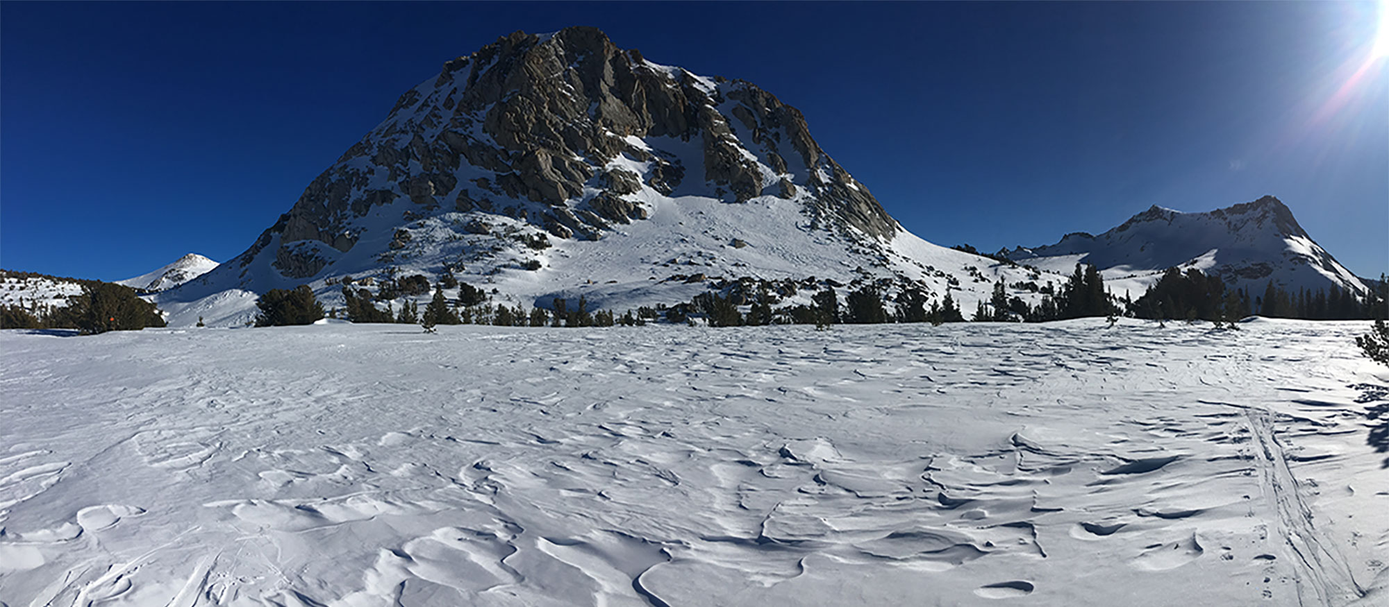 Fletcher and Vogelsang peaks on January 28, 2023. Fletcher and Vogelsang peaks on January 28, 2023.