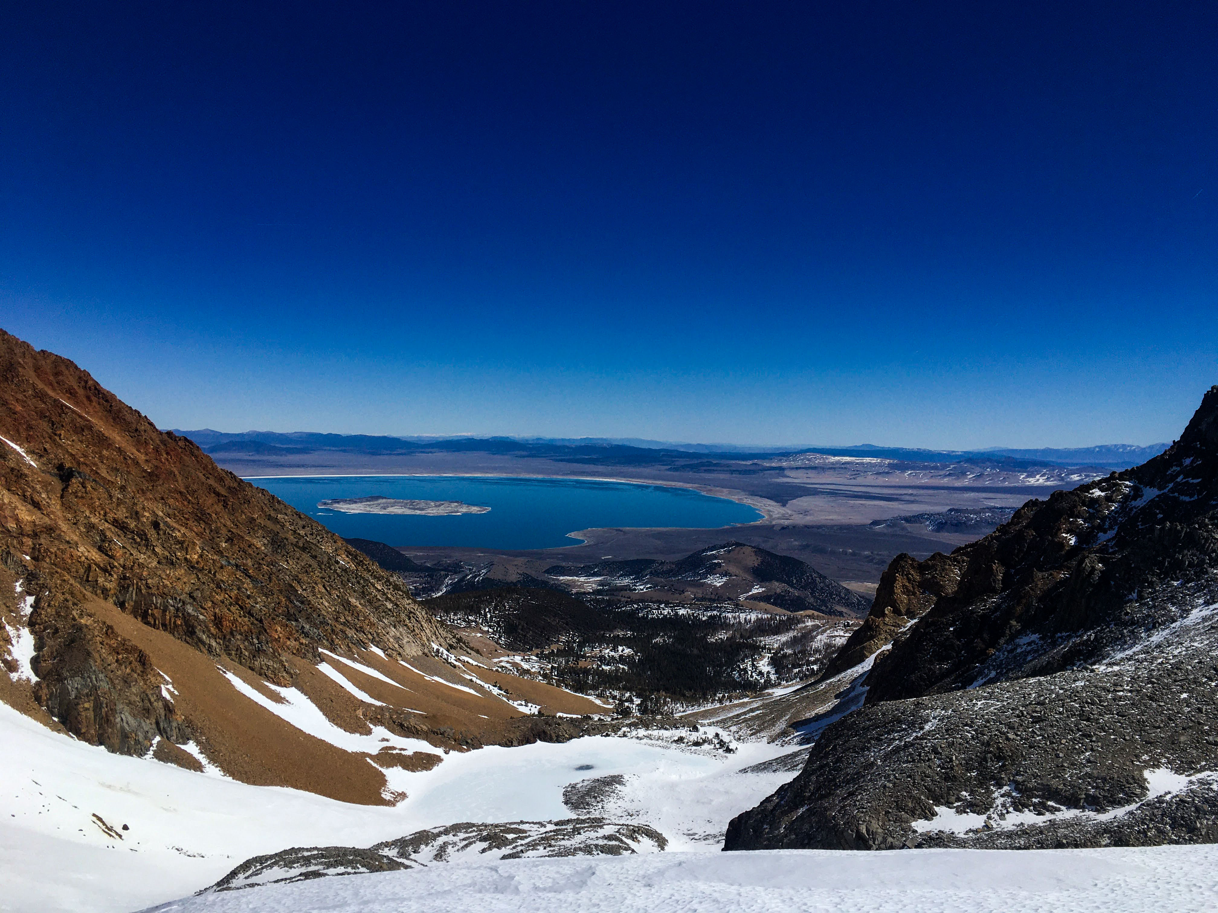 Mono Lake Partial view of Mono Lake from a pass in Yosemite